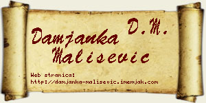Damjanka Mališević vizit kartica